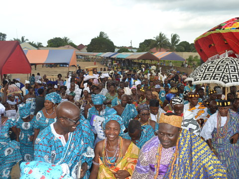 Mama Adzorhlor III and Torgbui Klu Agudzeamegah II Leaving at the Conclusion of the Testival