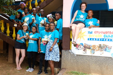 Some of the volunteers from Canada and Ghana
