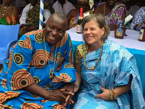 Kathy Armstrong with Kwasi Dunyo