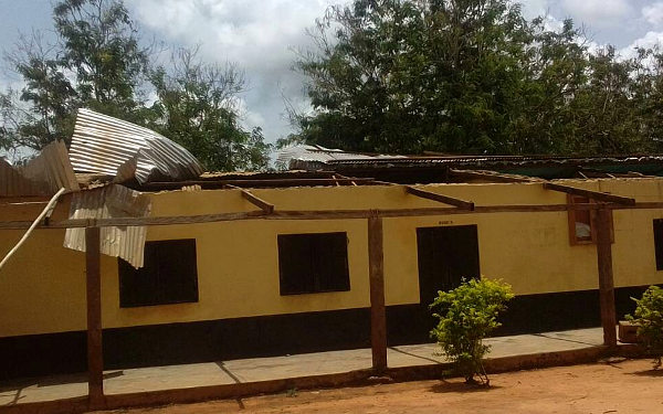 Wind Damage to the School Roof Was Severe